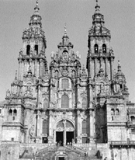 The cathedral at Santiago de Compostela.