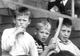 Young boys watching a hurling match—underneath its abrasive surface, there is a genuine affection for the glimpses of Ireland caught in such moments. (Soda Pictures)